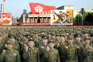 Kim described an "angry" North Korean army that has been "roused from its peaceful slumber" by a hostile act.